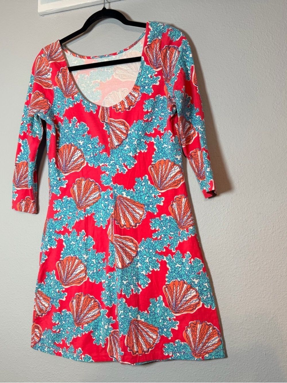 Lilly Pulitzer Topanga Dress Watermelon Coralina Medium Scoopback Cotton Blend - Picture 9 of 12